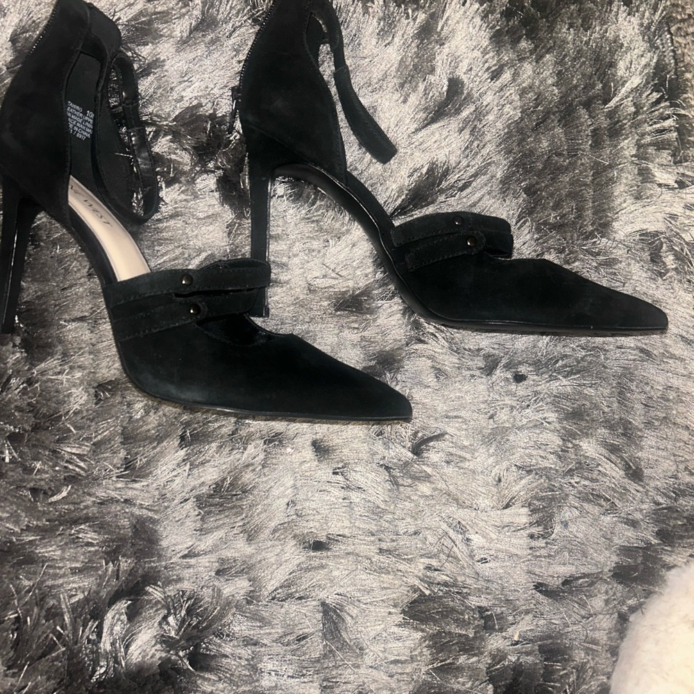 Nine West Black Suede Heels